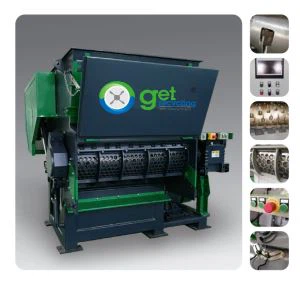 Peiriant rhwygo siafft sengl pwrpas cyffredinol ERS ar gyfer deunyddiau crai plastig